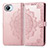 Coque Portefeuille Motif Fantaisie Livre Cuir Etui Clapet pour Realme C30 Or Rose