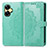 Coque Portefeuille Motif Fantaisie Livre Cuir Etui Clapet pour Realme C55 Vert