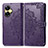 Coque Portefeuille Motif Fantaisie Livre Cuir Etui Clapet pour Realme C55 Violet