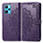 Coque Portefeuille Motif Fantaisie Livre Cuir Etui Clapet pour Realme Q5 5G Violet