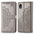 Coque Portefeuille Motif Fantaisie Livre Cuir Etui Clapet pour Samsung Galaxy A01 Core Gris