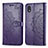 Coque Portefeuille Motif Fantaisie Livre Cuir Etui Clapet pour Samsung Galaxy A01 Core Violet