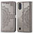 Coque Portefeuille Motif Fantaisie Livre Cuir Etui Clapet pour Samsung Galaxy A01 SM-A015 Gris