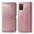 Coque Portefeuille Motif Fantaisie Livre Cuir Etui Clapet pour Samsung Galaxy A02s Or Rose