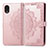 Coque Portefeuille Motif Fantaisie Livre Cuir Etui Clapet pour Samsung Galaxy A03 Core Or Rose