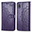 Coque Portefeuille Motif Fantaisie Livre Cuir Etui Clapet pour Samsung Galaxy A10 Violet