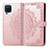 Coque Portefeuille Motif Fantaisie Livre Cuir Etui Clapet pour Samsung Galaxy A12 5G Or Rose