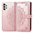 Coque Portefeuille Motif Fantaisie Livre Cuir Etui Clapet pour Samsung Galaxy A13 4G Or Rose