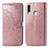 Coque Portefeuille Motif Fantaisie Livre Cuir Etui Clapet pour Samsung Galaxy A20s Or Rose