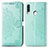 Coque Portefeuille Motif Fantaisie Livre Cuir Etui Clapet pour Samsung Galaxy A20s Vert