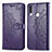 Coque Portefeuille Motif Fantaisie Livre Cuir Etui Clapet pour Samsung Galaxy A20s Violet