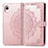 Coque Portefeuille Motif Fantaisie Livre Cuir Etui Clapet pour Samsung Galaxy A22 5G SC-56B Or Rose