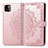 Coque Portefeuille Motif Fantaisie Livre Cuir Etui Clapet pour Samsung Galaxy A22s 5G Or Rose