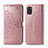 Coque Portefeuille Motif Fantaisie Livre Cuir Etui Clapet pour Samsung Galaxy A31 Or Rose