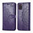 Coque Portefeuille Motif Fantaisie Livre Cuir Etui Clapet pour Samsung Galaxy A31 Violet