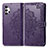 Coque Portefeuille Motif Fantaisie Livre Cuir Etui Clapet pour Samsung Galaxy A32 4G Violet