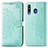 Coque Portefeuille Motif Fantaisie Livre Cuir Etui Clapet pour Samsung Galaxy A40s Vert