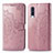 Coque Portefeuille Motif Fantaisie Livre Cuir Etui Clapet pour Samsung Galaxy A50 Or Rose