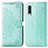 Coque Portefeuille Motif Fantaisie Livre Cuir Etui Clapet pour Samsung Galaxy A50 Vert