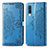 Coque Portefeuille Motif Fantaisie Livre Cuir Etui Clapet pour Samsung Galaxy A50S Bleu