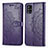 Coque Portefeuille Motif Fantaisie Livre Cuir Etui Clapet pour Samsung Galaxy A51 4G Violet