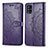 Coque Portefeuille Motif Fantaisie Livre Cuir Etui Clapet pour Samsung Galaxy A71 5G Violet