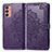 Coque Portefeuille Motif Fantaisie Livre Cuir Etui Clapet pour Samsung Galaxy F13 4G Violet