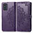 Coque Portefeuille Motif Fantaisie Livre Cuir Etui Clapet pour Samsung Galaxy F52 5G Violet