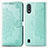 Coque Portefeuille Motif Fantaisie Livre Cuir Etui Clapet pour Samsung Galaxy M01 Vert