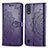 Coque Portefeuille Motif Fantaisie Livre Cuir Etui Clapet pour Samsung Galaxy M01 Violet