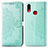 Coque Portefeuille Motif Fantaisie Livre Cuir Etui Clapet pour Samsung Galaxy M01s Vert