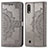 Coque Portefeuille Motif Fantaisie Livre Cuir Etui Clapet pour Samsung Galaxy M10 Gris