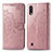 Coque Portefeuille Motif Fantaisie Livre Cuir Etui Clapet pour Samsung Galaxy M10 Or Rose