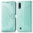 Coque Portefeuille Motif Fantaisie Livre Cuir Etui Clapet pour Samsung Galaxy M10 Vert