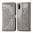 Coque Portefeuille Motif Fantaisie Livre Cuir Etui Clapet pour Samsung Galaxy M11 Gris