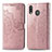 Coque Portefeuille Motif Fantaisie Livre Cuir Etui Clapet pour Samsung Galaxy M20 Or Rose