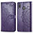 Coque Portefeuille Motif Fantaisie Livre Cuir Etui Clapet pour Samsung Galaxy M20 Violet