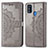 Coque Portefeuille Motif Fantaisie Livre Cuir Etui Clapet pour Samsung Galaxy M21 Gris