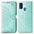 Coque Portefeuille Motif Fantaisie Livre Cuir Etui Clapet pour Samsung Galaxy M21 Vert