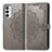 Coque Portefeuille Motif Fantaisie Livre Cuir Etui Clapet pour Samsung Galaxy M23 5G Gris