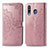 Coque Portefeuille Motif Fantaisie Livre Cuir Etui Clapet pour Samsung Galaxy M30 Or Rose