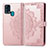 Coque Portefeuille Motif Fantaisie Livre Cuir Etui Clapet pour Samsung Galaxy M31 Or Rose