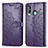 Coque Portefeuille Motif Fantaisie Livre Cuir Etui Clapet pour Samsung Galaxy M40 Violet