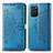 Coque Portefeuille Motif Fantaisie Livre Cuir Etui Clapet pour Samsung Galaxy M80S Bleu