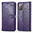 Coque Portefeuille Motif Fantaisie Livre Cuir Etui Clapet pour Samsung Galaxy Note 20 5G Violet