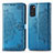 Coque Portefeuille Motif Fantaisie Livre Cuir Etui Clapet pour Samsung Galaxy S20 5G Bleu