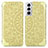 Coque Portefeuille Motif Fantaisie Livre Cuir Etui Clapet pour Samsung Galaxy S21 5G Jaune