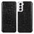 Coque Portefeuille Motif Fantaisie Livre Cuir Etui Clapet pour Samsung Galaxy S21 5G Noir