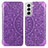 Coque Portefeuille Motif Fantaisie Livre Cuir Etui Clapet pour Samsung Galaxy S22 Plus 5G Violet