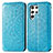 Coque Portefeuille Motif Fantaisie Livre Cuir Etui Clapet pour Samsung Galaxy S23 Ultra 5G Bleu